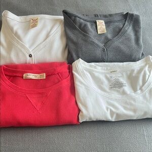 Women's Long-Sleeved Collection - Gray, White, Pink